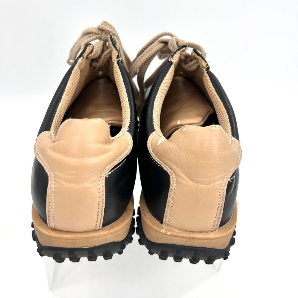 CA COLLECTION BY CARRINI BLACK TAN LEATHER SHOES - 10W - Picture 5 of 12